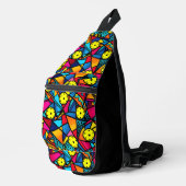 Benutzerdefinierter Text Energetic Pickleball Flow Crossbody Bag (Rechte Ecke)