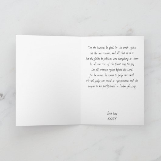 Benutzerdefinierter Text 'Er ist Risen' Regenbogen Karte (Innenseite)