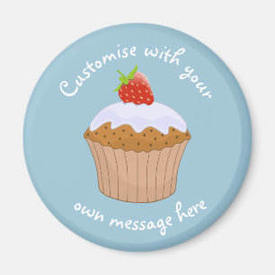 Benutzerdefinierter Text Erdbeerbun Cute Magnet