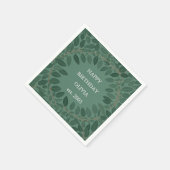 Benutzerdefinierter Text Eukalyptus Frame Napkin - Serviette (Ecke)