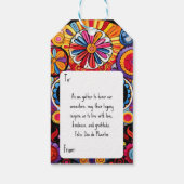Benutzerdefinierter Text 💀 Exquisite Día de Muert Geschenkanhänger (Rückseite)