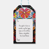 Benutzerdefinierter Text 💀 Exquisite Día de Muert Geschenkanhänger (Rückseite)