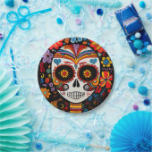 Benutzerdefinierter Text 💀 Exquisite Día de Muert Pappteller (Party)