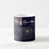 Benutzerdefinierter Text/ Fall Spooky Forest Creep Kaffeetasse (Mittel)