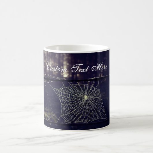 Benutzerdefinierter Text/ Fall Spooky Forest Creep Kaffeetasse (Mittel)
