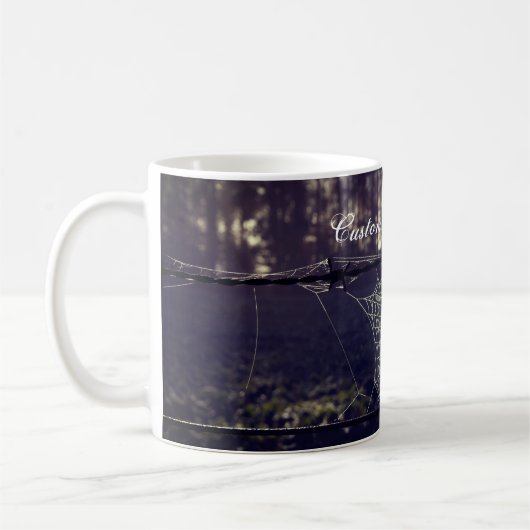 Benutzerdefinierter Text/ Fall Spooky Forest Creep Kaffeetasse (Links)