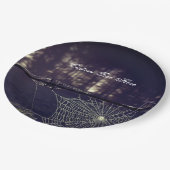 Benutzerdefinierter Text/ Fall Spooky Forest Creep Pappteller (Schrägansicht)