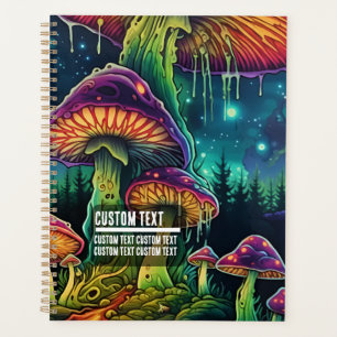 Benutzerdefinierter Text Fantasy Leuchtender Pilz Planer