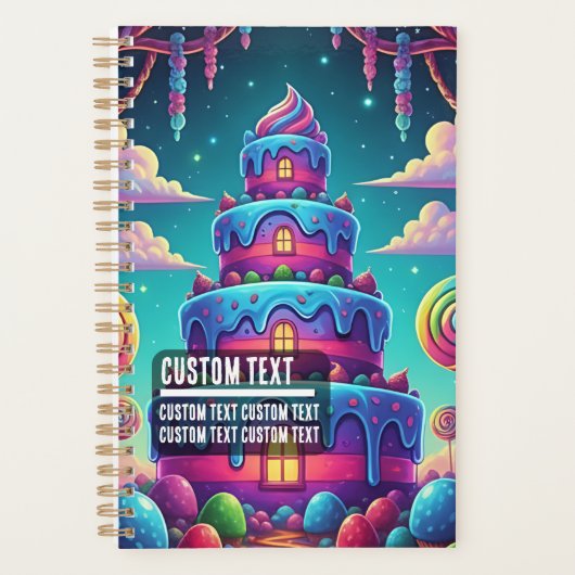 Benutzerdefinierter Text Fantasy Sweet Treat Tower Planer (Vorderseite)