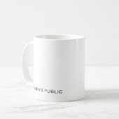 Benutzerdefinierter Text & Farbe Elegant Modern Er Kaffeetasse (Vorderseite Links)