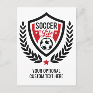 Benutzerdefinierter Text & Farbe Fußball-Logo-Post Postkarte
