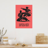 Benutzerdefinierter Text & Farbe Kampfsport Poster (Küche)