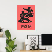 Benutzerdefinierter Text & Farbe Kampfsport Poster (Heimbüro)