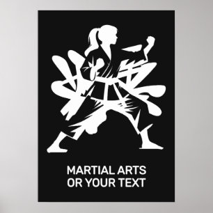 Benutzerdefinierter Text & Farbe Kampfsport Poster