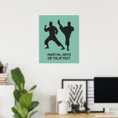Benutzerdefinierter Text & Farbe Kampfsport Poster (Heimbüro)