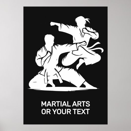 Benutzerdefinierter Text & Farbe Kampfsport Poster (Vorne)