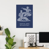 Benutzerdefinierter Text & Farbe Kampfsport Poster (Heimbüro)