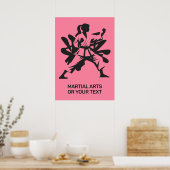Benutzerdefinierter Text & Farbe Kampfsport Poster (Küche)