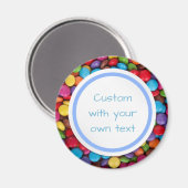 Benutzerdefinierter Text Farbe Taste Candy Magnet (Vorderseite/Rückseite)