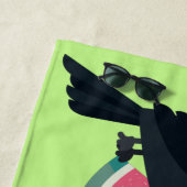 Benutzerdefinierter Text & Farbe Toucan Illustrati Strandtuch (Beispiel)