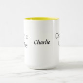 Benutzerdefinierter Text, farbenfrohe Craftastic Y Tasse (Zentrum)