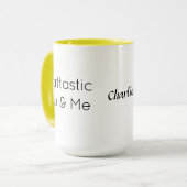 Benutzerdefinierter Text, farbenfrohe Craftastic Y Tasse (Vorderseite Links)