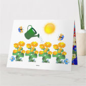 Benutzerdefinierter Text Farbige Blume Design Kind Karte (Rückseite)