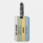 Benutzerdefinierter Text Farbige Holzplanen Gepäck Gepäckanhänger (Rückseite vertikal)