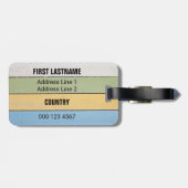 Benutzerdefinierter Text Farbige Holzplanen Gepäck Gepäckanhänger (Rückseite horizontal)