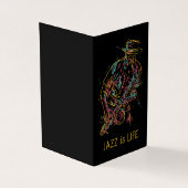 Benutzerdefinierter Text Farbiger Jazzplayer (Vorderseite)