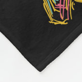 Benutzerdefinierter Text Farbiger Jazzplayer Fleecedecke (Ecke)