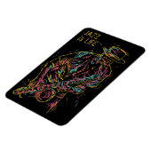 Benutzerdefinierter Text Farbiger Jazzplayer Magnet (Linke Seite)