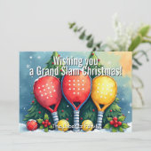 🎾🎄Benutzerdefinierter Text, Feiertagskarte (Stehend Vorderseite)