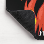 Benutzerdefinierter Text Feuer Trendiger Hintergru Mousepad (Ecke)