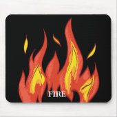 Benutzerdefinierter Text Feuer Trendiger Hintergru Mousepad (Vorne)