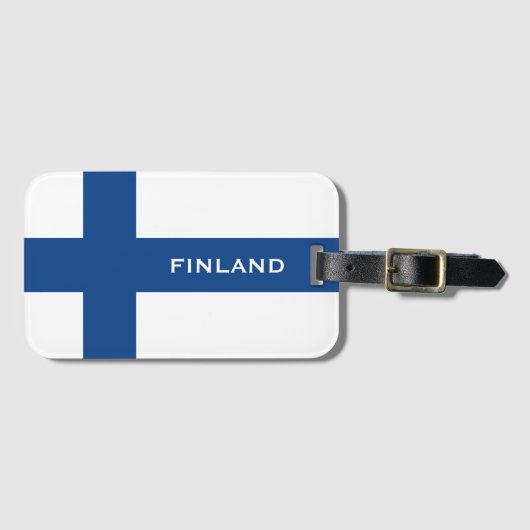 Benutzerdefinierter Text FINLAND Gepäckanhänger (Vorderseite (Horizontal))
