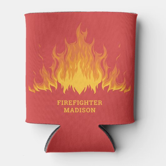 Benutzerdefinierter Text-Firefighter Dosenkühler (Vorderseite)