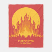 Benutzerdefinierter Text-Firefighter Fleecedecke (Vorderseite)