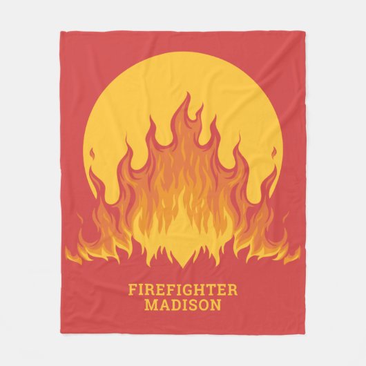 Benutzerdefinierter Text-Firefighter Fleecedecke (Vorderseite)