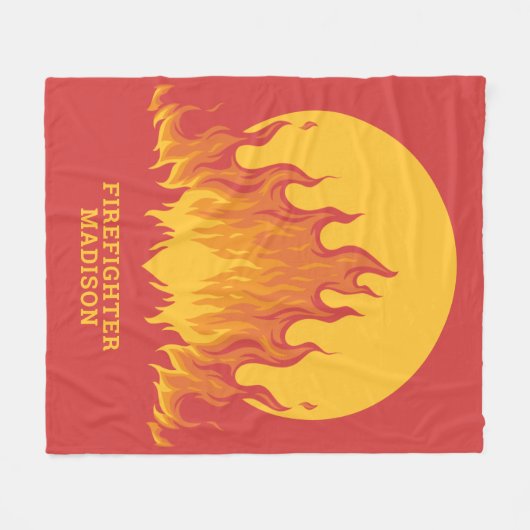 Benutzerdefinierter Text-Firefighter Fleecedecke (Vorderseite (Horizontal))