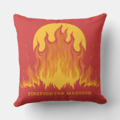 Benutzerdefinierter Text-Firefighter Kissen (Rückseite)