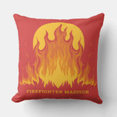Benutzerdefinierter Text-Firefighter Kissen (Vorderseite)