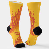 Benutzerdefinierter Text-Firefighter Socken (Gewinkelt)
