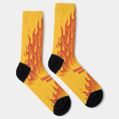 Benutzerdefinierter Text-Firefighter Socken (Rechts)