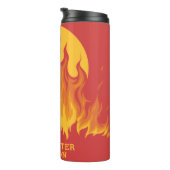 Benutzerdefinierter Text Firefighter-Tumbler Thermosbecher (Nach rechts gedreht)