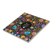 Benutzerdefinierter Text, Folklore-Blume Fliese (Seite)