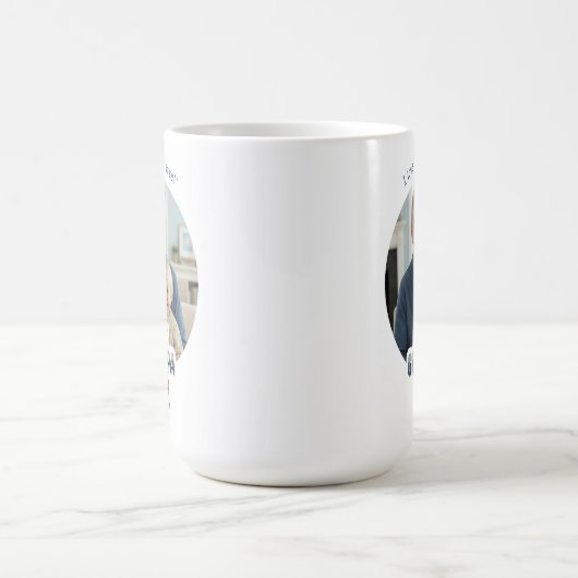 Benutzerdefinierter Text Foto Bester Opa Aller Zei Kaffeetasse (Mittel)