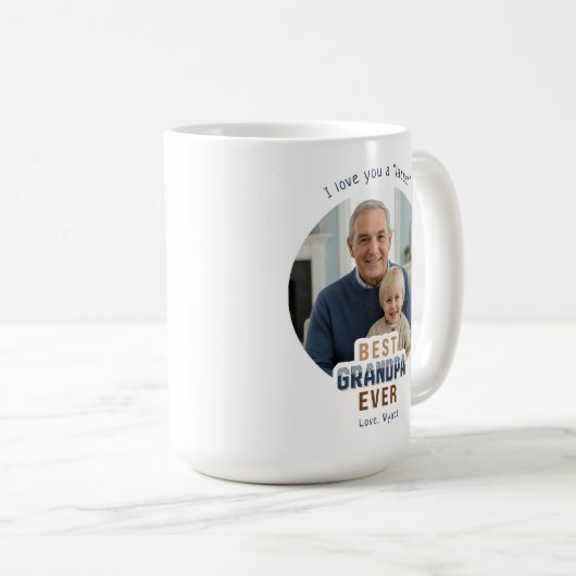 Benutzerdefinierter Text Foto Bester Opa Aller Zei Kaffeetasse (VorderseiteRechts)