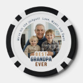Benutzerdefinierter Text Foto Bester Opa Aller Zei Pokerchips (Rückseite)