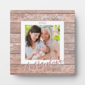 Benutzerdefinierter Text + Foto Erster Muttertag r Fotoplatte (Vorderseite)